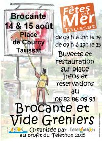 Foire à la Brocante et Vide-Greniers. Du 14 au 15 août 2015 à Lanton. Gironde.  99H00